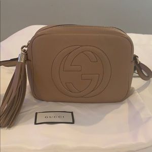 Gucci Soho Disco in Pebbled Calfskin Beige